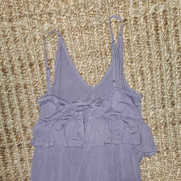 Purple Maxi Dress with Ruffled Sheath Style - Picture 6 of 6